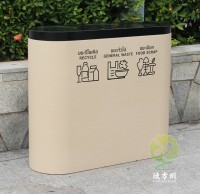 出口轉(zhuǎn)木紋鍍鋅板三分類垃圾桶
