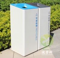 室內(nèi)商場直投口不銹鋼分類垃圾桶