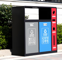 戶外防靜電噴塑金屬分類垃圾桶城市環保設施的革新之作